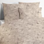 Parure housse de couette 2 pers 100% coton ecureuil 240x220cm et 2 taies carrs 63 x 63 cm