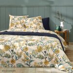 Parure housse de couette 3 pcs 260x240 cm 100% flanelle de coton minea ombre