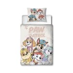 Parure housse de couette et taie doreiller junior paw patrol sketchy