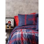 Parure de lit - 1 housse de couette 220 x 240 cm + 2 taies doreiller 60 x 60 cm - 100% coton renforcé ... Parure de lit - 1 housse de couette 220 x 240 cm + 2 taies doreiller 60 x 60 cm - 100% coton renforcé ...