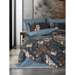 Parure de lit - 1 housse de couette 220 x 240 cm + 2 taies doreiller 60 x 60 cm - 100% coton renforc ...