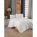 Parure de lit - 1 housse de couette 220 x 240 cm + 2 taies doreiller 60 x 60 cm - 100% coton renforc ...