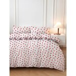 Parure de lit - 1 housse de couette 220 x 240 cm + 2 taies doreiller 60 x 60 cm - 50% coton 50% polyester ... Parure de lit - 1 housse de couette 220 x 240 cm + 2 taies doreiller 60 x 60 cm - 50% coton 50% polyester ...