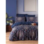 Parure de lit - 1 housse de couette 220 x 240 cm + 2 taies doreiller 60 x 60 cm - 65% coton 35% polyester ...