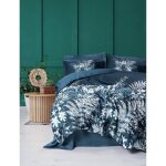 Parure de lit - 1 housse de couette 220 x 240 cm + 2 taies doreiller 60 x 60 cm - satin 100% coton - ...