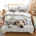 Parure de lit 220x240 animaux chien housse de couette pour garon fillemignon chiots motif housse de ...