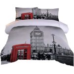 Parure de lit 220x240 imprim housse de couette avec 2 taies doreillers ensemble de literie 3 pices ...