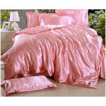 Parure de lit 4 pice housse de couette en soie 220 x240cm drap de lit 230x240cm avec 2 taies doreiller ...