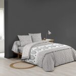 Douceur dint�rieur parure de lit 6 pi�ces lova 240�220 cm 100% coton 42 fils / cm� - gris