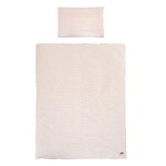 Parure de lit bb roba - frosty almond - coton bio oeko - tex - housse 100x135 + taie 40x60 - pois en ...