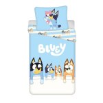 Parure de lit - bluey - 140 x 200 cm - housse de couette + taie - 100% coton - enfant