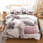 Parure de lit chat imprimé motif mignon chat housse de couette avec2 taies doreiller3d animal de compagnie ... Parure de lit chat imprimé motif mignon chat housse de couette avec2 taies doreiller3d animal de compagnie ...
