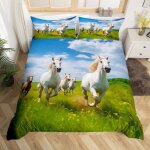 Parure de lit chevaux 200x200 avec 2 taies doreiller housse de couette chevaux galopant sur lherbe sets ... Parure de lit chevaux 200x200 avec 2 taies doreiller housse de couette chevaux galopant sur lherbe sets ...