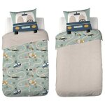 Parure de lit circuit enfant ? housse de couette 140x200 cm + 1 taie d?oreiller 63x63 cm avec sa finition ...