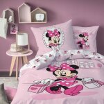 Parure de lit enfant minnie mouse shopping - disney - 140x200 cm - 100% coton Parure de lit enfant minnie mouse shopping - disney - 140x200 cm - 100% coton