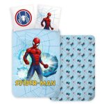 Parure de lit enfant spiderman bleu clair 100135 cm 4060 cm