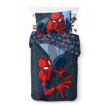 Parure de lit enfant spiderman rues de la ville lit simple