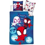 Parure de lit enfant spiderman spidey polycoton lit 1 place housse de couette 140x200 cm taie doreiller ...