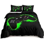 Parure de lit gamer pour enfants ensemble de housse de couette pour manette de jeu contrôleur de jeu ... Parure de lit gamer pour enfants ensemble de housse de couette pour manette de jeu contrôleur de jeu ...