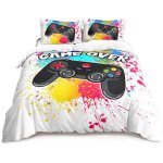 Parure de lit gamer housse de couette pour manette de jeu contrôleur de jeu vidéo ensemble de literie ... Parure de lit gamer housse de couette pour manette de jeu contrôleur de jeu vidéo ensemble de literie ...