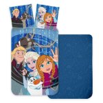 Parure lit housse de couette 100x135cm la reine des neiges pour fille frozen