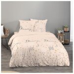 Parure de lit - housse de couette - 220x240 cm - 2 taies doreiller - imprim  pois - microfibre