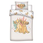 Parure lit housse de couette disney le roi lion pour enfants 100x140cm rversible