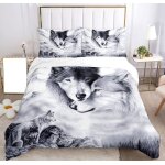 Parure de lit housse de couette housse de couette motif loup 3d imprim attrape - rves literie en housse ...