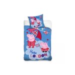 Parure lit housse de couette rversible peppa pig 140  200 cm 100% coton - hello london