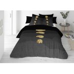 Parure de lit - matex - prestige 20 - satin de coton - noir - 160x200 cm + 2x70x80 cm Parure de lit - matex - prestige 20 - satin de coton - noir - 160x200 cm + 2x70x80 cm