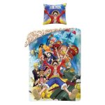 Parure de lit - one piece - luffy et son �quipage iii - microfibre - 1 housse de couette 140 x 200 cm ...