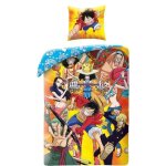 Parure de lit - one piece - luffy et son �quipage iv - microfibre - 1 housse de couette 140 x 200 cm ...