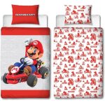 Parure de lit r�versible - mario bros - mario - microfibre - 1 housse de couette 140 x 200 cm + 1 taie ...