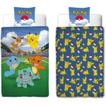 Parure de lit r�versible - pokemon - pikachu et ses amis � larena - microfibre - 140 x 200 cm + 1 taie ...