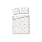 Parure de lit en satin dovite home & you 200x220cm ecru housse de couette dcoration de nol christmas ...