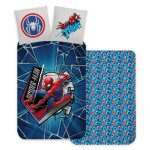 Parure de lit - spiderman - housse de couette 140x200 cm - 100% coton - rversible - enfant