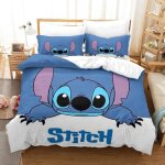 Parure de lit stitch 2 personnes housse de couette rversible 240x220 cm 2 taies doreiller 50x75 cm (240 ...