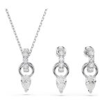 Parure - swarovski - mesmera - mtal rhodi - zirconia - blanc - 45 cm
