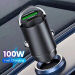 Pashashop chargeur voiture invisible pd30w qc3. 0 ? jusqu?� 100w anneau m�tal noir