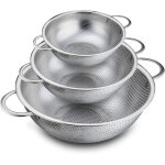 Passoire de cuisine en acier inoxydable  trois sections idal pour nouilles fruits lgumes facile  ...