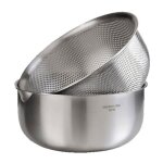 Passoires de cuisine ensemble passoire � p�tes en acier inoxydable (bol + panier)acier inoxydable 316 ...