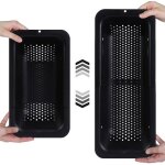 Passoire de cuisine extensible - - pour l�gumes fruits et p�tes - �gouttoir lavable noir - 79 x 145 - ...