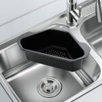 Passoire support de rangement dvier acier inoxydable gouttoir evier passoire coin filtre triangulaire ...