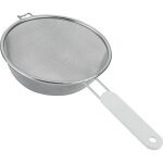 Passoire tamis à manche - d : 20 cm - inox et plastique - blanc Passoire tamis à manche - d : 20 cm - inox et plastique - blanc