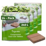 Pastille de coco - organifer - pastilles de fibre de coco compress�e en sacs de 10 litres - lot de 24 ...