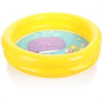 Pataugeoire pour enfants - pataugeoire ronde gonflable - mini piscine � 2 anneaux pour balcon terrasse ...