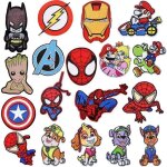 Patch thermocollant 18 pcs cusson brod patch patchs de vetement pour t - shirt jeans sacs jupe rparation ...