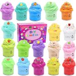 Pte fluffy butter slime set 18 pack jouets diy slime kit magic dough (super dough magic dough slime ...