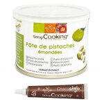 P�te � incorporer - scrap cooking - p�te de pistaches - 200 g - stylo chocolat - multicolore