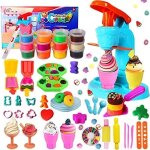 Pate a modeler - 43 pièces outils de pâte À modeler crème 31 outils moules et 12 pots de glacée bricolage ... Pate a modeler - 43 pièces outils de pâte À modeler crème 31 outils moules et 12 pots de glacée bricolage ...